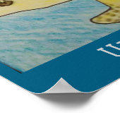 Poster Tortue de mer verte (Coin)