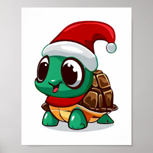 Poster Tortue de Noël