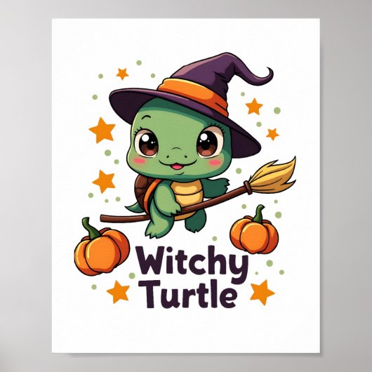 Poster Tortue de sorcière de coquille (Devant)