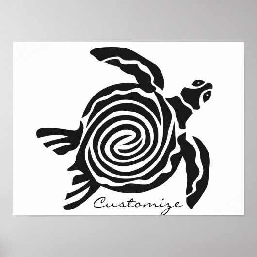 Poster Tortue de style tribal Thunder_Cove (Devant)