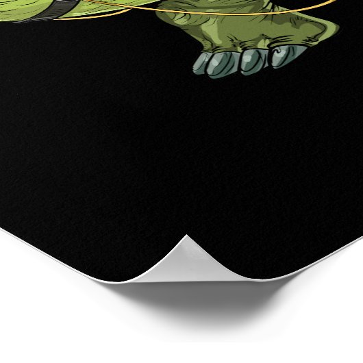 Poster Tortue équitation Alien (Coin)