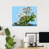 Poster Tortue et lièvre (Bureau à domicile)