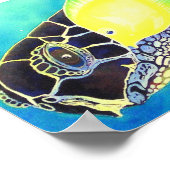 Poster tortue et poisson (Coin)