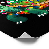 Poster Tortue feux de sapin de Noël Santa Hat Turtle Ocea (Coin)