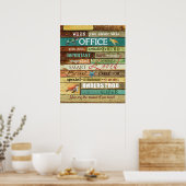 Poster Tortue - Lorsque Vous Entrez Dans Ce Bureau (Cuisine)