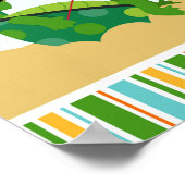 Poster Tortue Luau Bannière de fête d'anniversaire 40x12 (Coin)