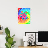 Poster Tortue luth tropicale et Hibiscus (Bureau à domicile)