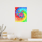 Poster Tortue luth tropicale et Hibiscus (Cuisine)