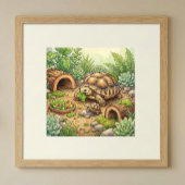 Poster Tortue Maman et Crèche de Bébé