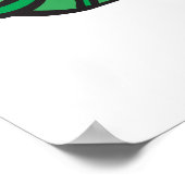 Poster tortue mignonne sur le dos (Coin)