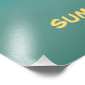 Poster tortue océan Summer Time (Coin)