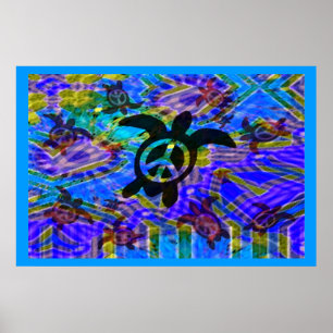 Poster Tortue pacifique