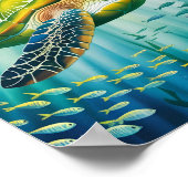 Poster Tortue peinte (Coin)