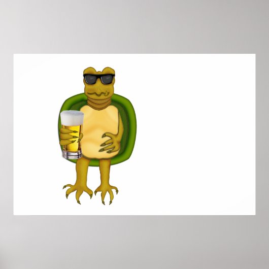 Poster Tortue soif (Devant)