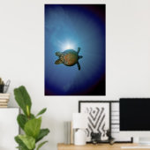Poster Tortue sous-marine| Mer d'Andaman, Thaïlande (Bureau à domicile)