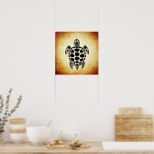 Poster Tortue Tribale Brown (Cuisine)