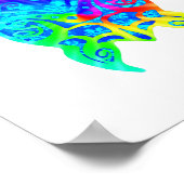 Poster Tortue tribale colorée (Coin)