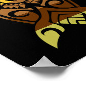 Poster Tortue Tribale Thanksgiving Day Cool Polynésien Fa (Coin)