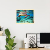 Poster Tortue verte (Chelonia mydas) (Bureau à domicile)