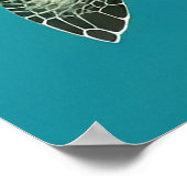 Poster Tortue verte réaliste (Coin)