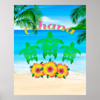 Tortues de mer Honu hawaïen
