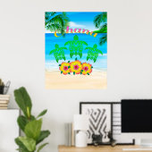 Poster Tortues de mer Honu hawaïen (Bureau à domicile)