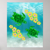 Poster Tortues de mer vertes (Devant)