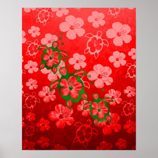 Poster Tortues de Noël Honu (Devant)