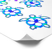 Poster Tortues hawaïennes Honu (Coin)