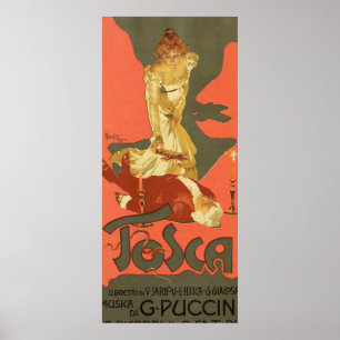 Poster Tosca par Adolfo Hohenstein