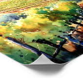 Poster Toscane Aquarelle Art (Coin)