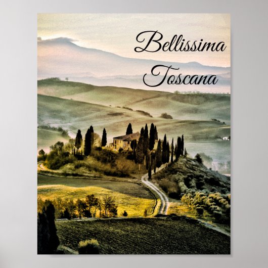 Poster *~* Toscane. Bellissima Toscana Italien (Devant)