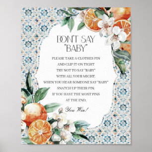 Poster Toscane Carrelage Italien Dont Dit Baby shower Jeu