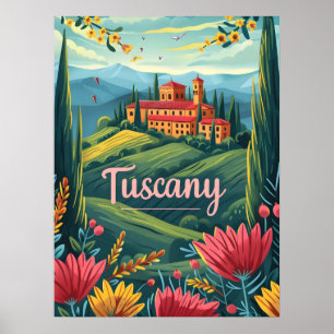 Poster Toscane Italie