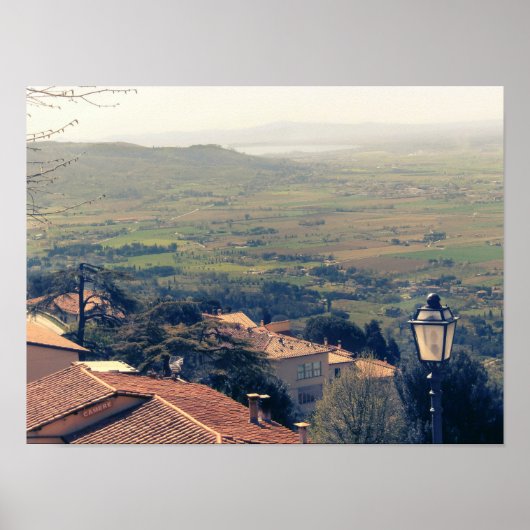 Poster Toscane. Italie. Cortona (Devant)