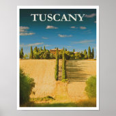 Poster Toscane Italie Vintage voyage rétro (Devant)