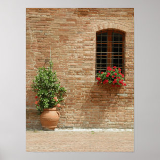 Poster Toscane plantes de pot