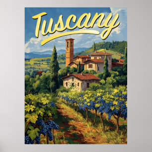 Poster Toscane vintage