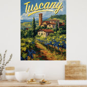 Poster Toscane vintage (Cuisine)