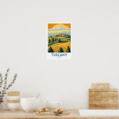 Poster Toscane Voyage Rétro (Cuisine)