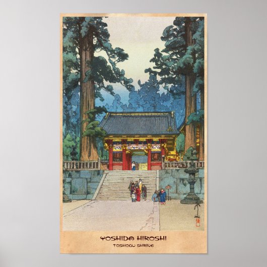 Poster Toshogu Shrine Hiroshi Yoshida art japonais (Devant)