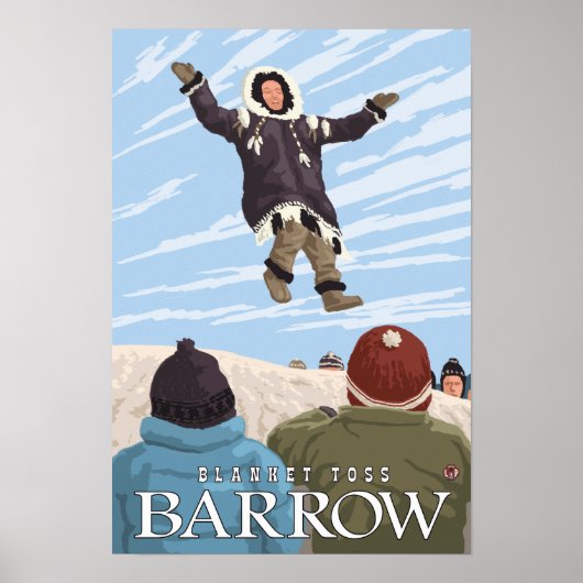 Poster Toss de couverture de l'Alaska - Barrow, Alaska (Devant)