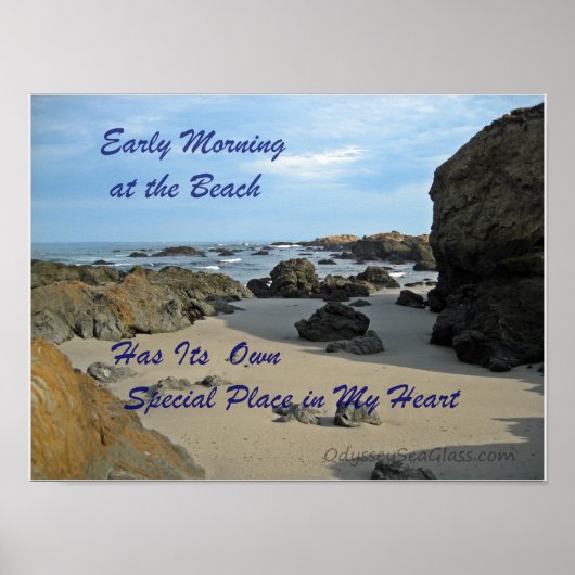 Poster Tôt le matin à la plage (Devant)