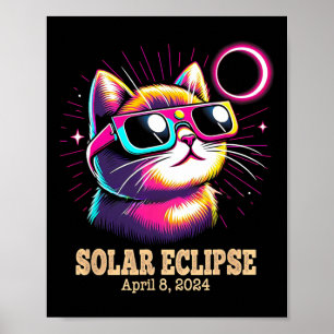 Poster Total Chat Éclipse Solaire 8 avril
