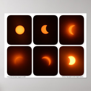 Poster Total des éclipses solaires 21 août 2017 Photograp