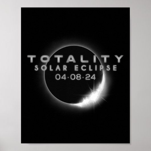 Poster Total Éclipse Solaire 04.08.2024 Totalité 2 (Devant)