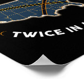 Poster Total Éclipse Solaire 2024 Deux Fois Dans Une Vie  (Coin)