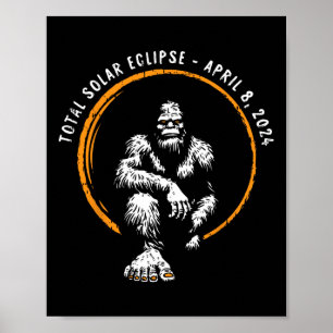 Poster Total Éclipse Solaire 8 avril 2024 Totalité