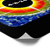 Poster Total Éclipse Solaire 8 avril 2024 Totalité Astron (Coin)