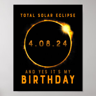 Poster Total Éclipse Solaire Et oui c'est mon anniversair